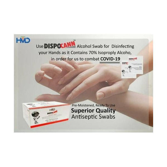 4 x HMD Dispocann Alcohol Swab - Pack of 100