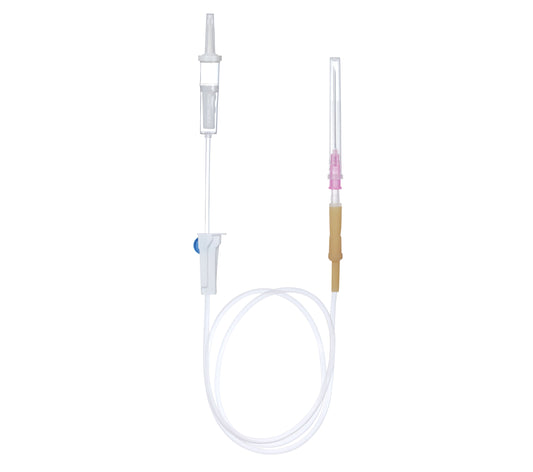 White Plus I.V. Set Nonvented With Latex Tube - Readyset-Iv Eco Pack of 50