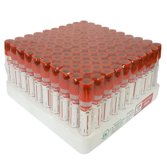 2 x J.K. Diagnostic Clot Activator Non Vacuum Blood Collection Tube - 4ml Pack of 100 Tubes (EACCA04)