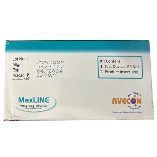 Avecon Maxline Hbsag Rapid Card - Pack of 50 Tests