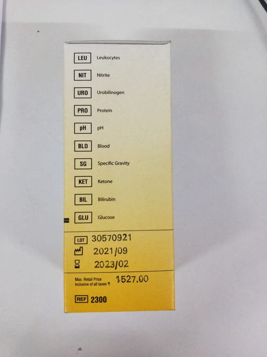 Siemens Multistix 10 Para Urine Strips - Pack of 100 Strips