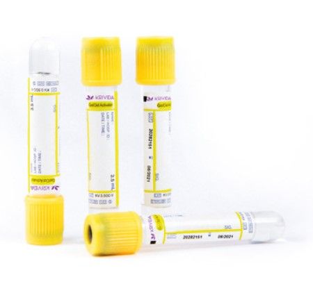 5 x  Krivida Gel & Clot Activator Vacuum Blood Collection Tube - 3.5ml Pack of 100 Pieces (KV-3.5GC-V)