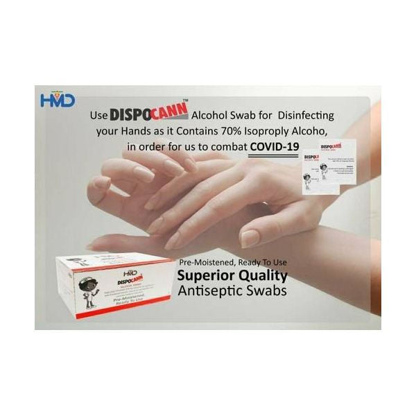 4 x  HMD Dispocann Alcohol Swab - Pack of 100