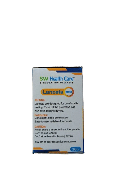 5 x  SW Health Care Blood Lancet Round Lancet - Pack of 100 Pieces