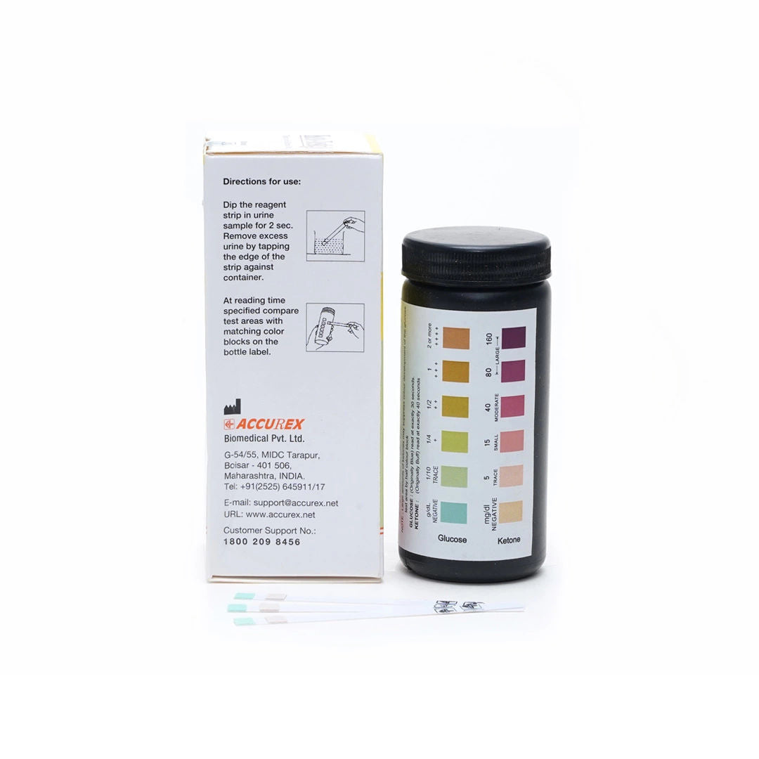 3 x  Accurex Urine Reagent Keto Test GK Urine Strip - 100 Strips