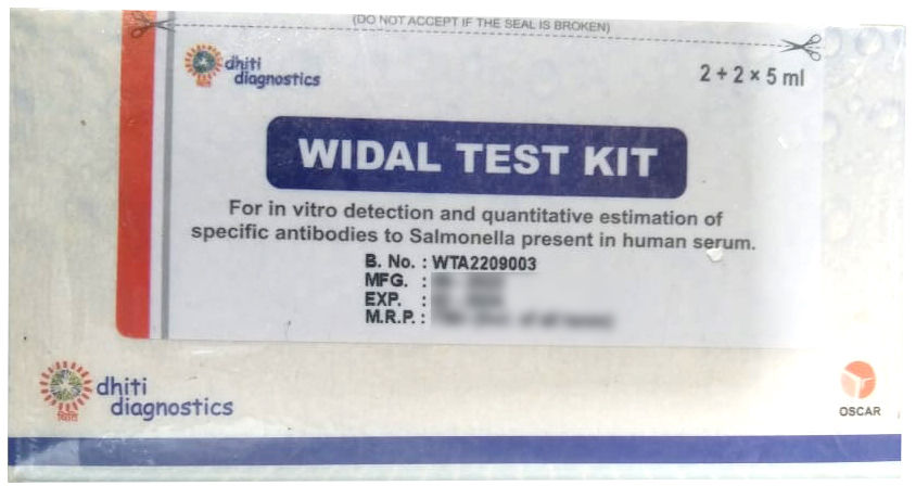 5 x  Oscar Widal Test Kit - 2 x 5ml