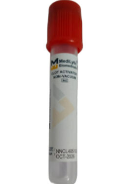 2 x  Medilytic Biomedicals Clot Activator Non Vaccum Blood Collection Tube - 4ml Pack of 100 Pieces (CL40910N)