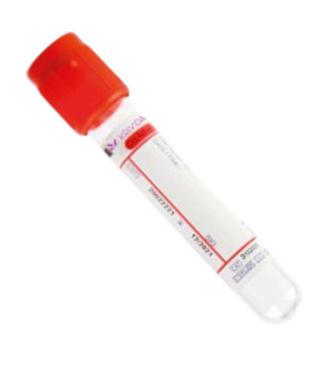 10 x  Krivida Clot Activator Vacuum Blood Collection Tube - 4ml Pack of 100 Pieces (KV-4CA-V)
