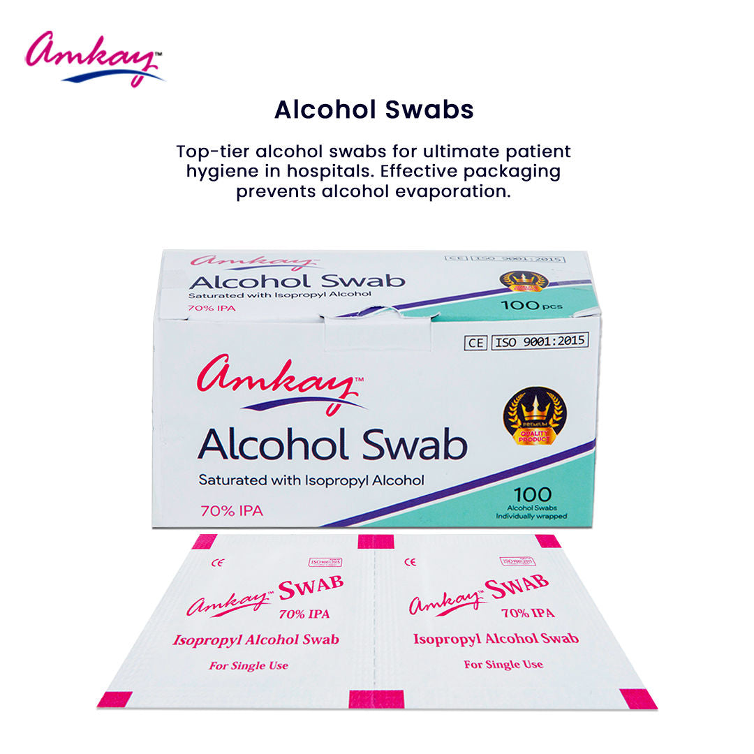 5 x  Amkay Alcohol Swab - Pack of 100