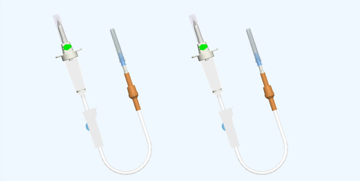 White Plus I.V. Set Vented With Latex Tube - Readyset-Iv Eco Pack of 50