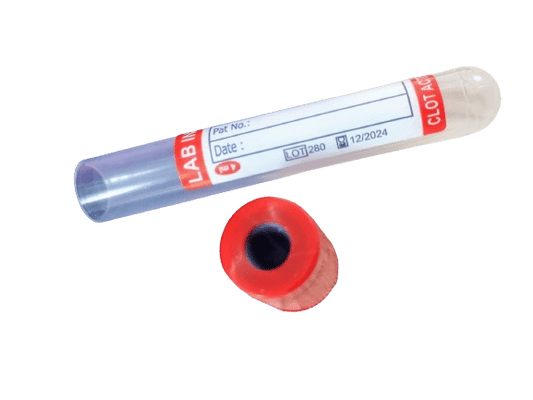 5 x  Lab India Clot Activator Non Vaccum Blood Collection Tube - 2ml Pack of 100 Tubes