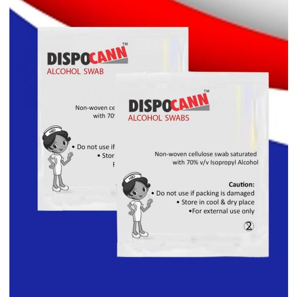 4 x  HMD Dispocann Alcohol Swab - Pack of 100
