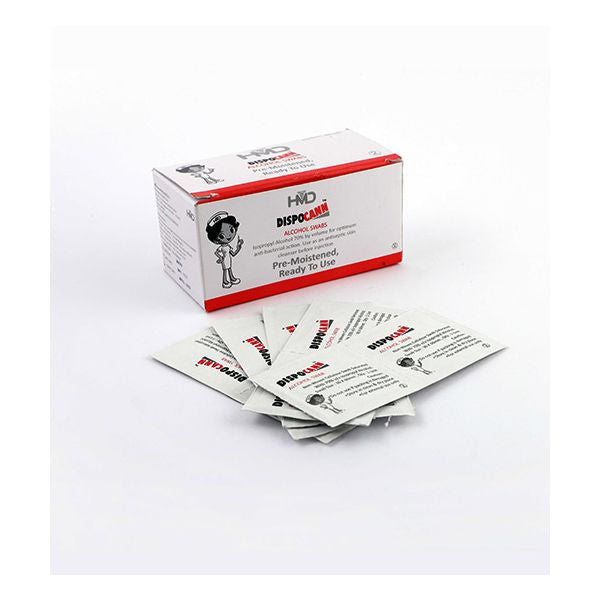 4 x  HMD Dispocann Alcohol Swab - Pack of 100