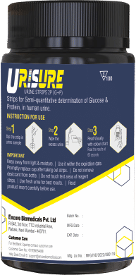 5 x  Urisure Urine Strip Glucose + Protein - 2 Para Pack of 100 Strips
