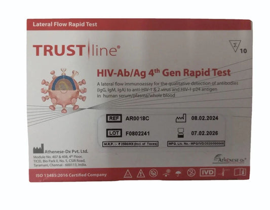 Athenese HIV-Ab/Ag 4th Gen Rapid Card - 10 Tests (AR0018C)