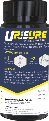 Urisure Urine Strip - 10 Para Pack of 100 Strips