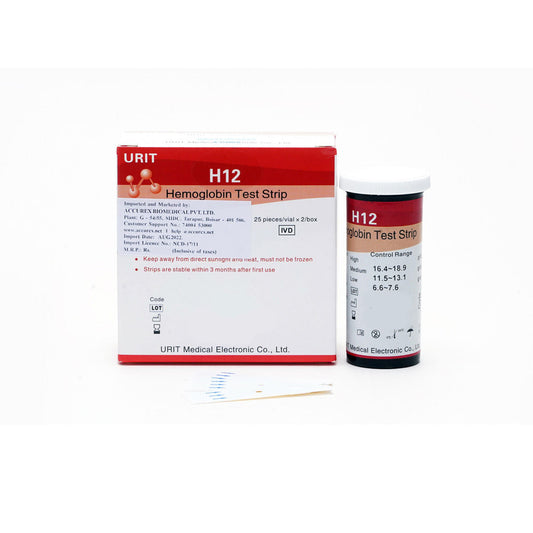 Accurex Urit Hemoglobin Test  H12 Strips - 50 Strips