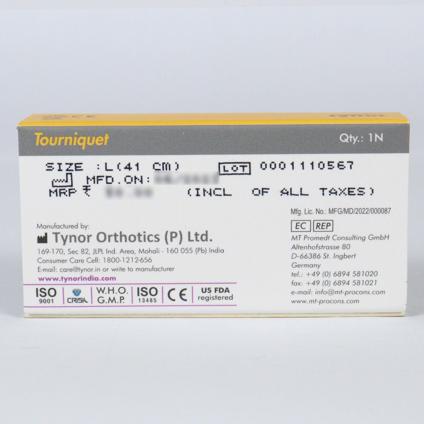 10 x  Tynor Tourniquet - Large Pack of 1 Piece