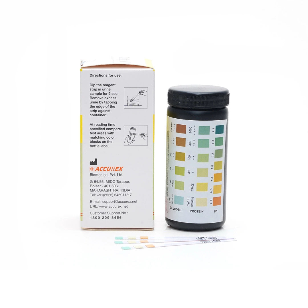 3 x  Accurex Urine Reagent Tri Stix pH Urine Strip - 100 Strips